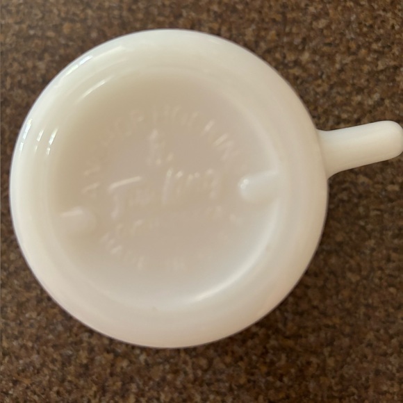 Vintage Anchor Hocking white milkglass Leo the Lion Zodiac cup. gift/collectible - Picture 4 of 7